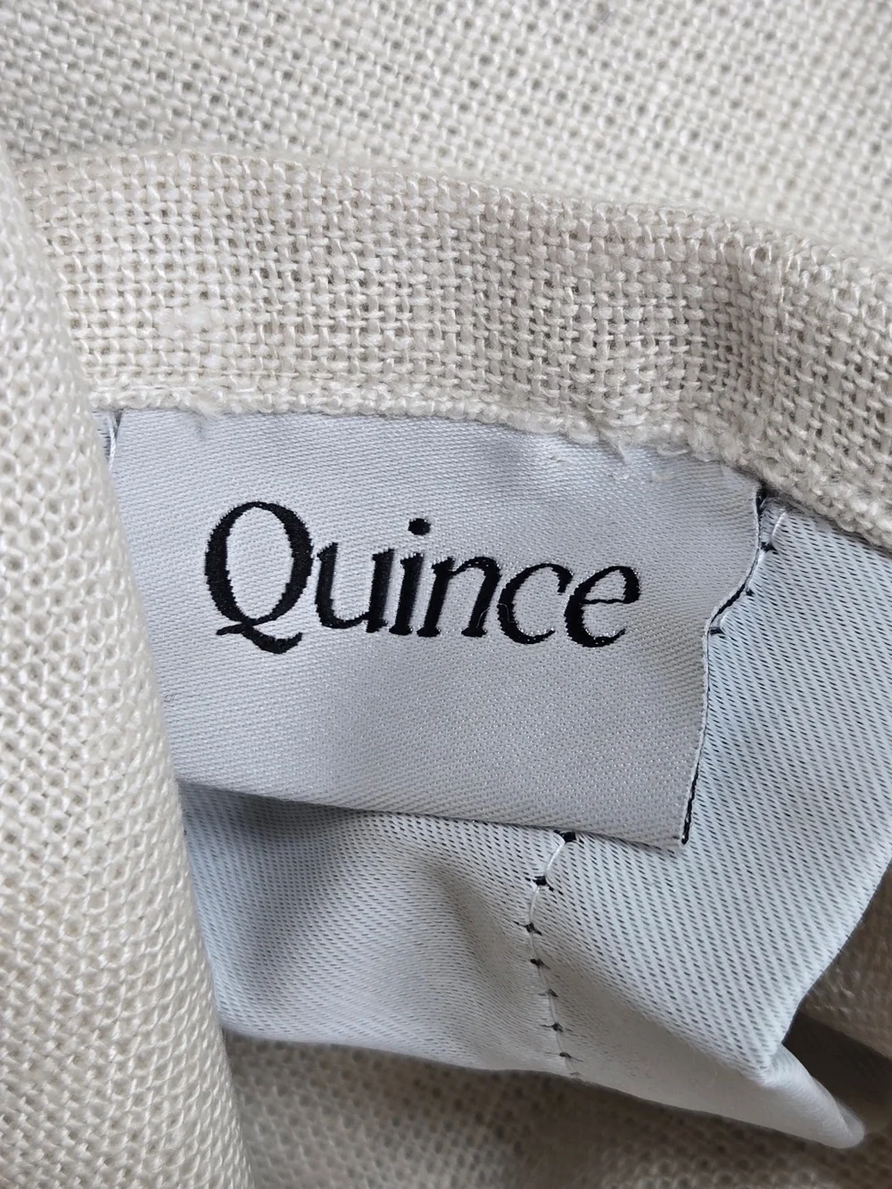 QUINCE Set Of 2 48x96 Heavyweight European Linen Blackout Curtains Sand 0224
